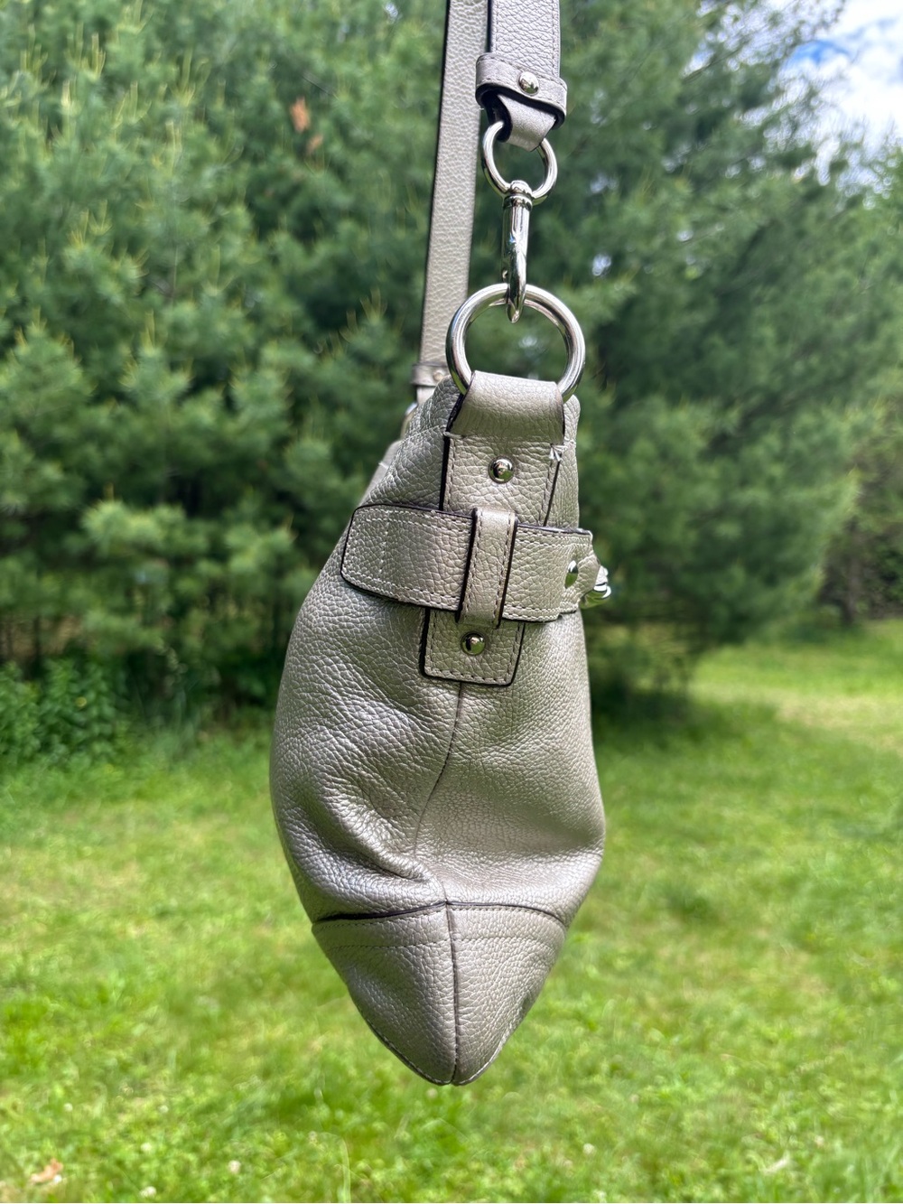 Coach Leather Chain Accent Crossbody Bag - Picture 12 of 17